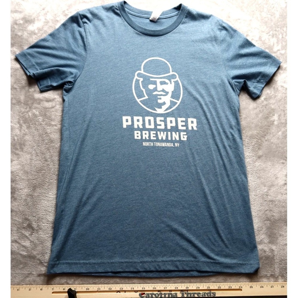 Prosper Brewing North Tonawanda NY Blue Graphic T-Shirt Mens Medium Bella Canvas